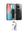 ieg™ iPhone 16 Pro Max Kılıf Nova Işık Koleksiyonu - Siyah Bilvis 3X AR HD Cam Ekran Koruyucu