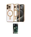 ieg™ iPhone 16 Pro Max Kılıf Nova Işık Özel Seri - Siyah 360 Mat Full Body Arka Koruyucu
