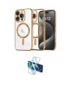 ieg™ iPhone 16 Pro Max Kılıf Nova Işık Özel Seri - Siyah 3D Antistatik Seramik Nano Ekran Koruyucu