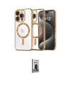 ieg™ iPhone 16 Pro Max Kılıf Nova Işık Özel Seri - Siyah Bilvis Hayalet Cam Ekran Koruyucu