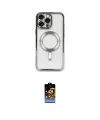 ieg™ iPhone 16 Pro Max Kılıf Nova Işık Özel Seri - Siyah Buffer Hayalet Cam Ekran Koruyucu