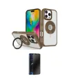ieg™ iPhone 16 Pro Max Kılıf Nova Minimal Serisi - Siyah 3D Antistatik Hayalet Cam Ekran Koruyucu