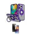 ieg™ iPhone 16 Pro Max Kılıf Nova Minimal Serisi - Siyah 3D Antistatik Mat Seramik Nano Ekran Koruyucu