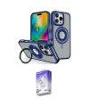 ieg™ iPhone 16 Pro Max Kılıf Nova Minimal Serisi - Siyah Bilvis 5in1 3D Magic Cam Ekran Koruyucu