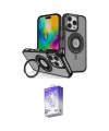 ieg™ iPhone 16 Pro Max Kılıf Nova Minimal Serisi - Siyah Bilvis 5in1 3D Magic Cam Ekran Koruyucu