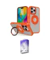 ieg™ iPhone 16 Pro Max Kılıf Nova Minimal Serisi - Siyah Bilvis 5in1 3D Magic Cam Ekran Koruyucu