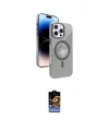 ieg™ iPhone 16 Pro Max Kılıf Nova Modern Prime - Siyah Buffer Hayalet Cam Ekran Koruyucu