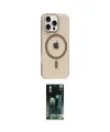 ieg™ iPhone 16 Pro Max Kılıf Pusula Form Özel Seri - Siyah 360 Mat Full Body Arka Koruyucu