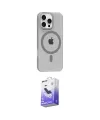 ieg™ iPhone 16 Pro Max Kılıf Pusula Form Özel Seri - Siyah Bilvis 5in1 5D Magic Hayalet Cam Ekran Koruyucu