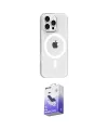 ieg™ iPhone 16 Pro Max Kılıf Pusula Form Özel Seri - Siyah Bilvis 5in1 5D Magic Hayalet Cam Ekran Koruyucu