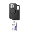 ieg™ iPhone 16 Pro Max Kılıf Pusula Işık Koleksiyonu - Siyah Bilvis 3X AR HD Cam Ekran Koruyucu