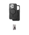 ieg™ iPhone 16 Pro Max Kılıf Pusula Işık Koleksiyonu - Siyah Bilvis Hayalet Cam Ekran Koruyucu