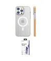 ieg™ iPhone 16 Pro Max Kılıf Pusula Minimal Koleksiyonu - Siyah Bilvis 3X AR HD Cam Ekran Koruyucu