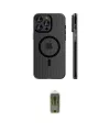 ieg™ iPhone 16 Pro Max Kılıf Pusula Minimal Koleksiyonu - Siyah Joko Magic 5D Hayalet Cam