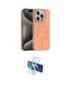 ieg™ iPhone 16 Pro Max Kılıf Siluet Doku Özel Seri - Siyah 3D Antistatik Cam Ekran Koruyucu