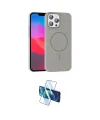 ieg™ iPhone 16 Pro Max Kılıf Siluet Doku Özel Seri - Siyah 3D Antistatik Cam Ekran Koruyucu