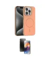 ieg™ iPhone 16 Pro Max Kılıf Siluet Doku Özel Seri - Siyah 3D Antistatik Mat Seramik Nano Ekran Koruyucu