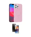 ieg™ iPhone 16 Pro Max Kılıf Siluet Doku Özel Seri - Siyah 3D Antistatik Mat Seramik Nano Ekran Koruyucu