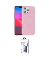 ieg™ iPhone 16 Pro Max Kılıf Siluet Doku Özel Seri - Siyah Bilvis 3X AR Hayalet Cam Ekran Koruyucu