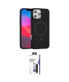 ieg™ iPhone 16 Pro Max Kılıf Siluet Doku Özel Seri - Siyah Bilvis 3X AR Hayalet Cam Ekran Koruyucu
