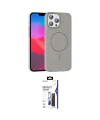 ieg™ iPhone 16 Pro Max Kılıf Siluet Doku Özel Seri - Siyah Bilvis 3X AR Hayalet Cam Ekran Koruyucu