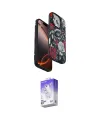 ieg™ iPhone 16 Pro Max Kılıf Siluet Doku - Siyah Bilvis 5in1 3D Magic Cam Ekran Koruyucu