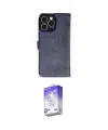 ieg™ iPhone 16 Pro Max Kılıf Siluet Işık Serisi - Siyah Bilvis 5in1 3D Magic Cam Ekran Koruyucu