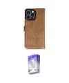 ieg™ iPhone 16 Pro Max Kılıf Siluet Işık Serisi - Siyah Bilvis 5in1 3D Magic Cam Ekran Koruyucu