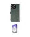 ieg™ iPhone 16 Pro Max Kılıf Siluet Işık Serisi - Siyah Bilvis 5in1 3D Magic Cam Ekran Koruyucu