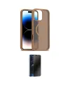 ieg™ iPhone 16 Pro Max Kılıf Siluet Minimal Prime - Siyah 3D Antistatik Hayalet Cam Ekran Koruyucu
