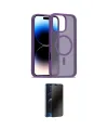 ieg™ iPhone 16 Pro Max Kılıf Siluet Minimal Prime - Siyah 3D Antistatik Hayalet Cam Ekran Koruyucu