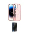 ieg™ iPhone 16 Pro Max Kılıf Siluet Minimal Prime - Siyah 3D Antistatik Hayalet Cam Ekran Koruyucu