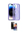 ieg™ iPhone 16 Pro Max Kılıf Siluet Minimal Prime - Siyah 3D Antistatik Mat Seramik Nano Ekran Koruyucu