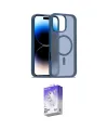ieg™ iPhone 16 Pro Max Kılıf Siluet Minimal Prime - Siyah Bilvis 5in1 3D Magic Cam Ekran Koruyucu