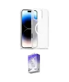 ieg™ iPhone 16 Pro Max Kılıf Siluet Minimal Prime - Siyah Bilvis 5in1 3D Magic Cam Ekran Koruyucu