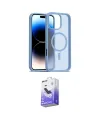 ieg™ iPhone 16 Pro Max Kılıf Siluet Minimal Prime - Siyah Bilvis 5in1 5D Magic Hayalet Cam Ekran Koruyucu