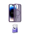 ieg™ iPhone 16 Pro Max Kılıf Siluet Minimal Prime - Siyah Bilvis 5in1 5D Magic Hayalet Cam Ekran Koruyucu