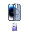 ieg™ iPhone 16 Pro Max Kılıf Siluet Minimal Prime - Siyah Bilvis 5in1 5D Magic Hayalet Cam Ekran Koruyucu