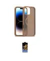 ieg™ iPhone 16 Pro Max Kılıf Siluet Minimal Prime - Siyah Buffer Hayalet Cam Ekran Koruyucu