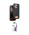 ieg™ iPhone 16 Pro Max Kılıf Vadi Klasik Serisi - Siyah Bilvis 3X AR Hayalet Cam Ekran Koruyucu