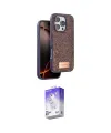ieg™ iPhone 16 Pro Max Kılıf Vadi Klasik Serisi - Siyah Bilvis 5in1 3D Magic Cam Ekran Koruyucu