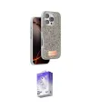 ieg™ iPhone 16 Pro Max Kılıf Vadi Klasik Serisi - Siyah Bilvis 5in1 3D Magic Cam Ekran Koruyucu