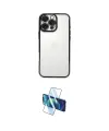ieg™ iPhone 16 Pro Max Kılıf Vadi Minimal - Siyah 3D Antistatik Cam Ekran Koruyucu