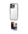 ieg™ iPhone 16 Pro Max Kılıf Vadi Minimal - Siyah 3D Antistatik Mat Seramik Nano Ekran Koruyucu