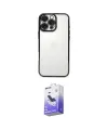 ieg™ iPhone 16 Pro Max Kılıf Vadi Minimal - Siyah Bilvis 5in1 5D Magic Hayalet Cam Ekran Koruyucu