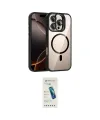 ieg™ iPhone 16 Pro Max Kılıf Yadigar Asil Koleksiyonu - Şeffaf Pasifik Cam Ekran Koruyucu