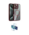 ieg™ iPhone 16 Pro Max Kılıf Yadigar Asil Koleksiyonu - Siyah 3D Antistatik Cam Ekran Koruyucu