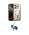 ieg™ iPhone 16 Pro Max Kılıf Yadigar Asil Koleksiyonu - Siyah 3D Antistatik Cam Ekran Koruyucu