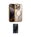 ieg™ iPhone 16 Pro Max Kılıf Yadigar Asil Koleksiyonu - Siyah 3D Antistatik Hayalet Cam Ekran Koruyucu