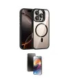 ieg™ iPhone 16 Pro Max Kılıf Yadigar Asil Koleksiyonu - Siyah 3D Antistatik Mat Seramik Nano Ekran Koruyucu